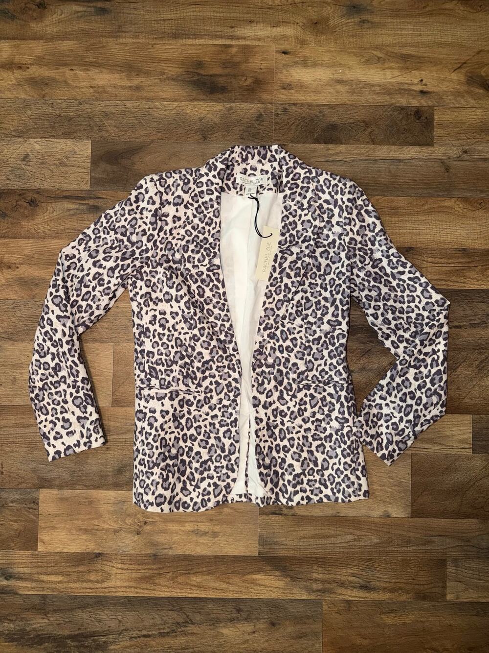 Rachael Zoe New women’s leopard print linen blazer